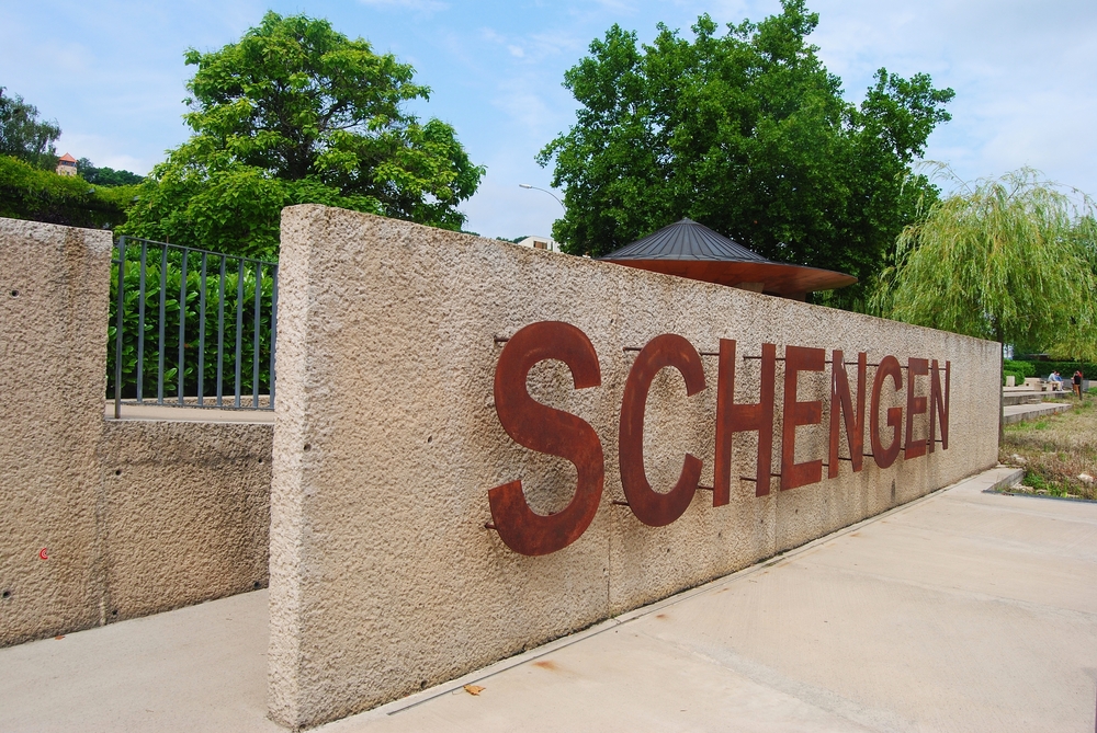 Schengen,,Luxembourg,-,July,11,,2014.,Wall,With,The,Word