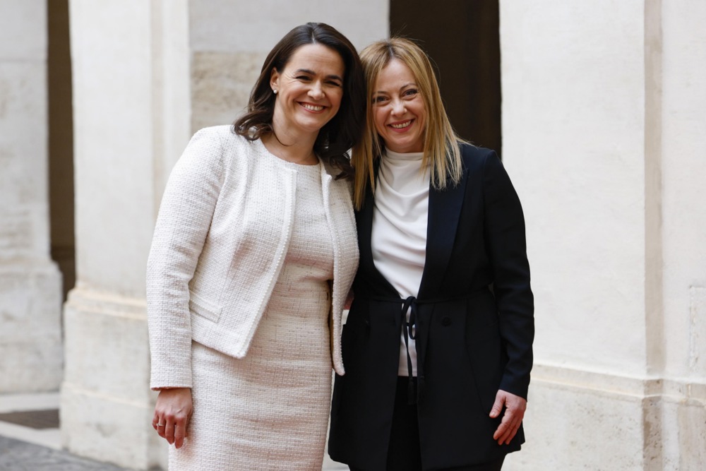 Giorgia Meloni meets Hungarian President Katalin Novak