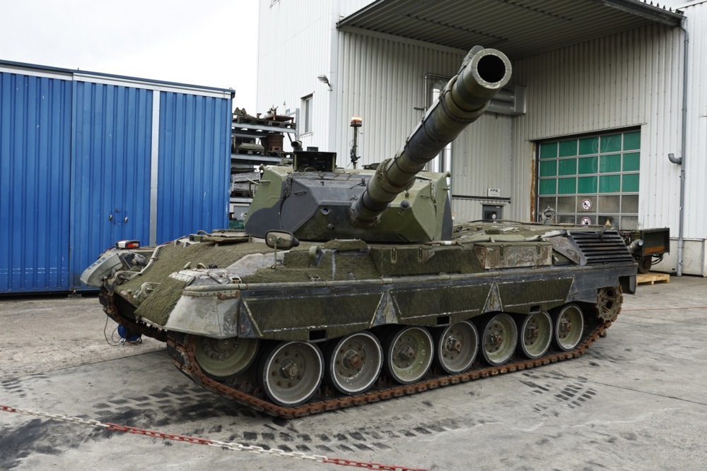 NATO Secretary General Jens Stoltenberg visits Tank Refurbishment At FFG