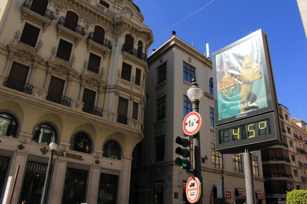 Granada,,Andalusia,,Spain,-,July,29,,2017:,City,Billboard,With
