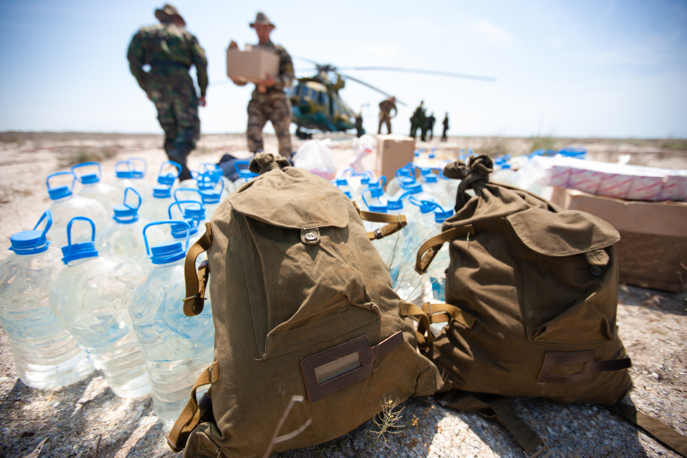 Delivery,Of,Humanitarian,Aid,By,Military,Helicopter