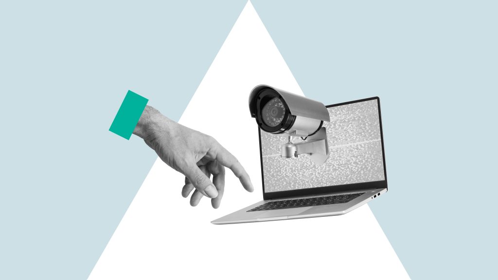 Internet,Surveillance,And,Security,Concept.,Espionage,And,Internet,Stalking.,Collage