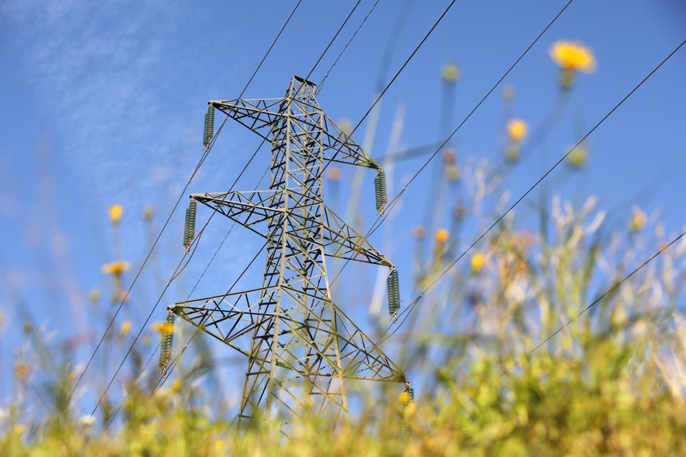 High-tension electricity power line