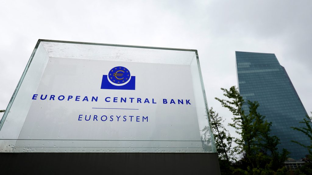 epa10771091 An exterior view of the European Central Bank (ECB) before a press conference following the meeting of the ECB Governing Council in Frankfurt am Main, Germany, 27 July 2023.  EPA-EFE/RONALD WITTEK