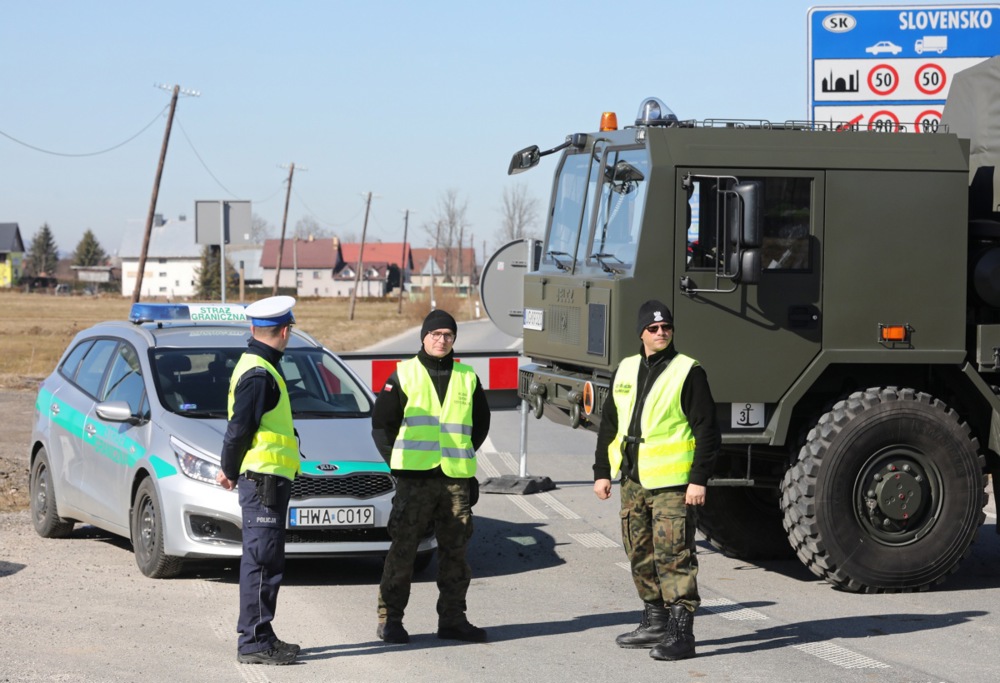 Border checks at the Polish-Slovak border in Chocholow-Sucha Hora