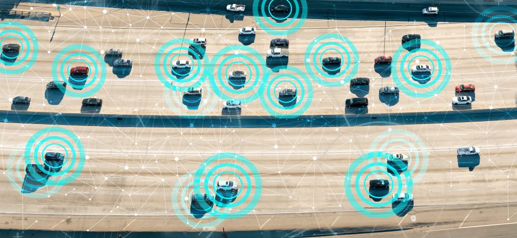 Autonomous,Vehicles,Driving,And,Communicating,On,The,Highway