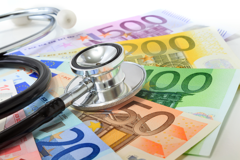 European,Currency,Sick,Concept:,Stethoscope,On,Euro,Banknotes