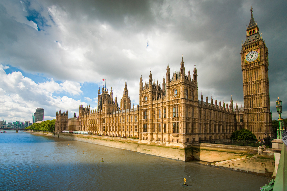 London.,August,2012.,Houses,Of,Parliament,At,Sunset,,London,,Uk