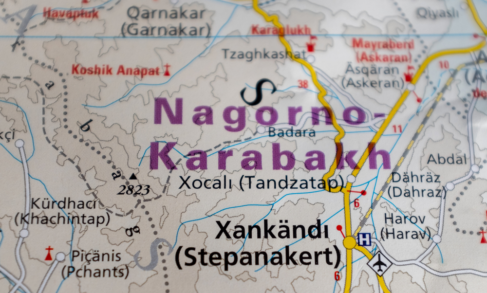 Place,Names,On,The,Map,Of,Nagorno-karabakh.