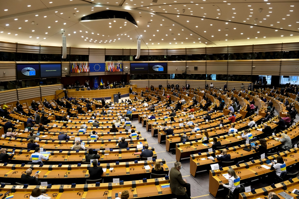 Members,Of,The,Eu,Parliament,Stand,And,Applaud,To,Show