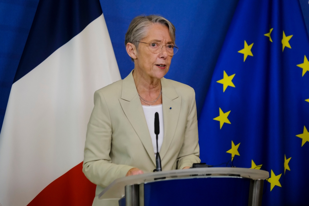 French,Prime,Minister,Elisabeth,Borne,Addresses,A,Joint,Press,Conference