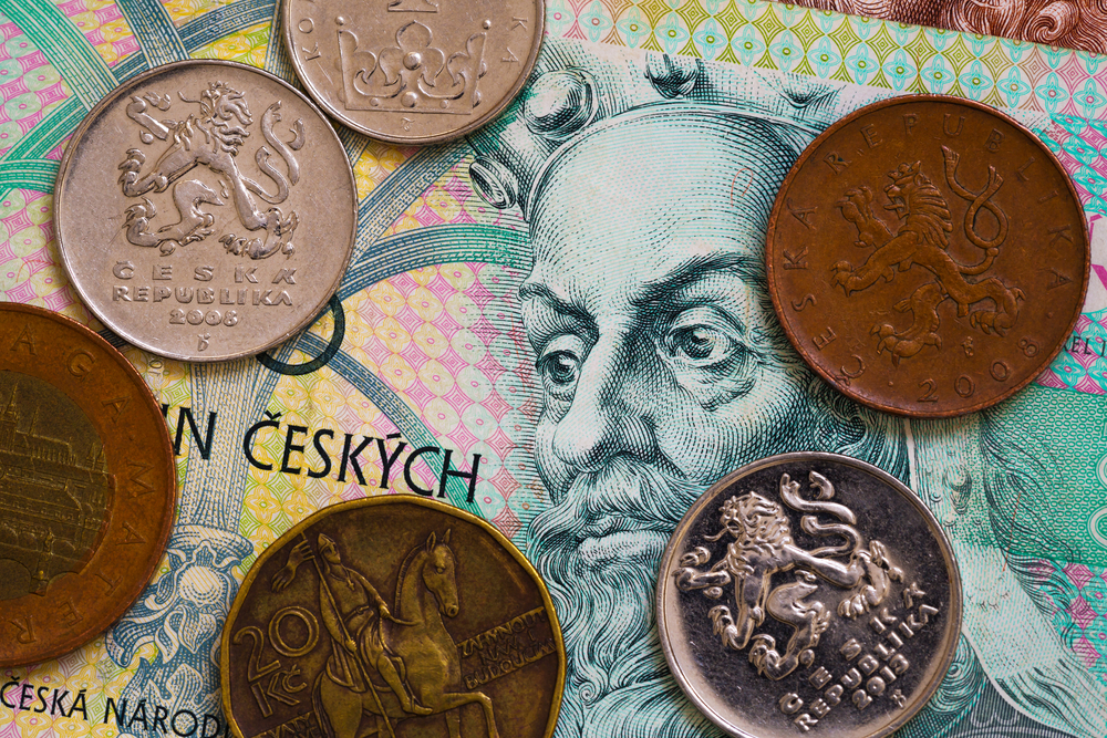 Modern,Czech,Money,-,Czech,Koruna.,Coins,And,Banknotes.
