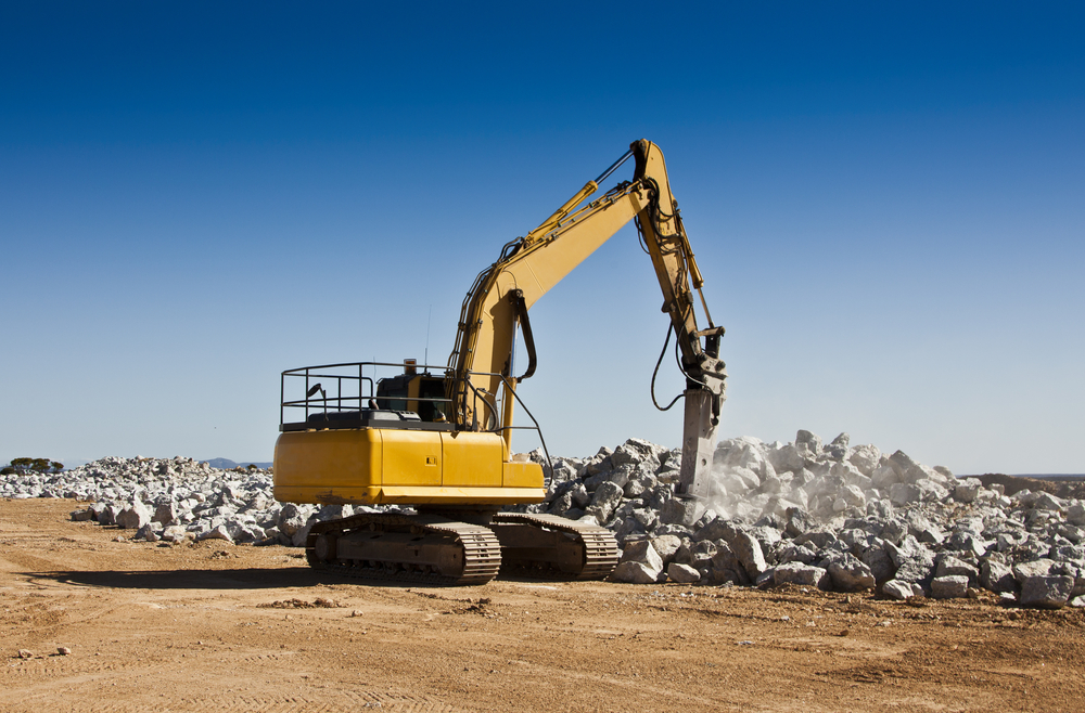 The,Breaker,Used,To,Break,Up,Boulders,In,An,Open