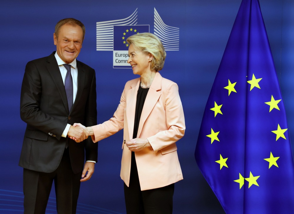 Poland’s opposition leader Tusk meets European Commission President von der Leyen