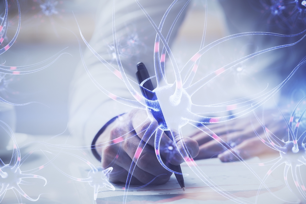 Interconnected,Neuron,Cells,With,Glowing,Link,Knots,In,Electrical,Pulses