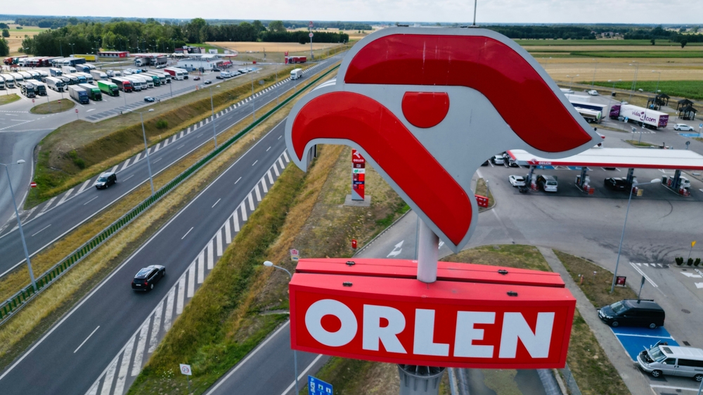 Parzeczew,,Polska,,07.27.2023,,Orlen,Logo,,Shot,From,A,Drone,Near