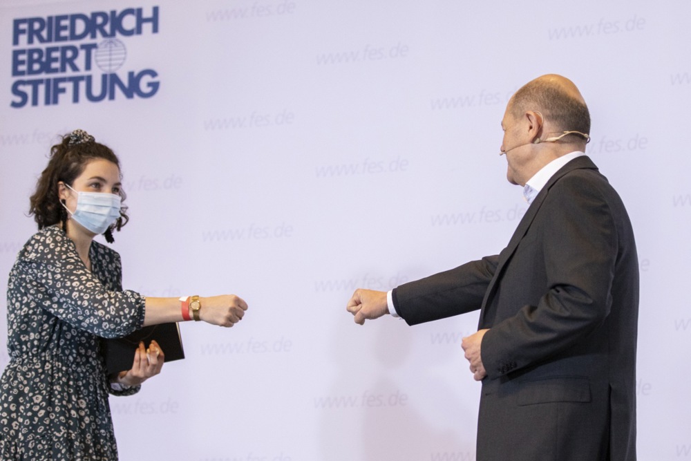 Olaf Scholz Meets With Climate Activists At Friedrich Ebert Foundation