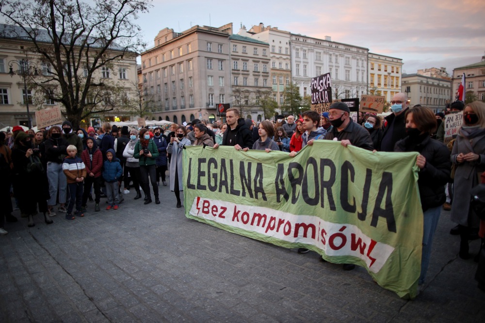 Not One More protest in Krakow