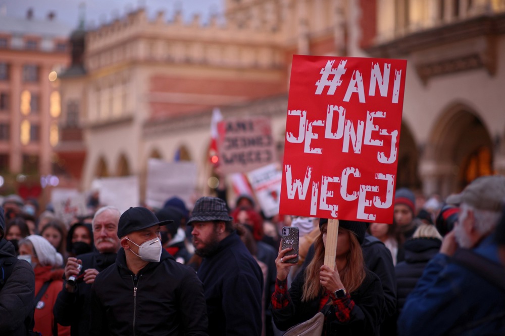 Not One More protest in Krakow