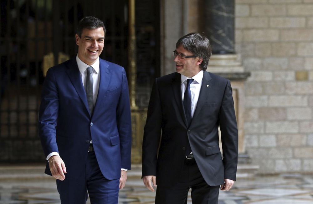 Leader of PSOE meets the President of Catalonia