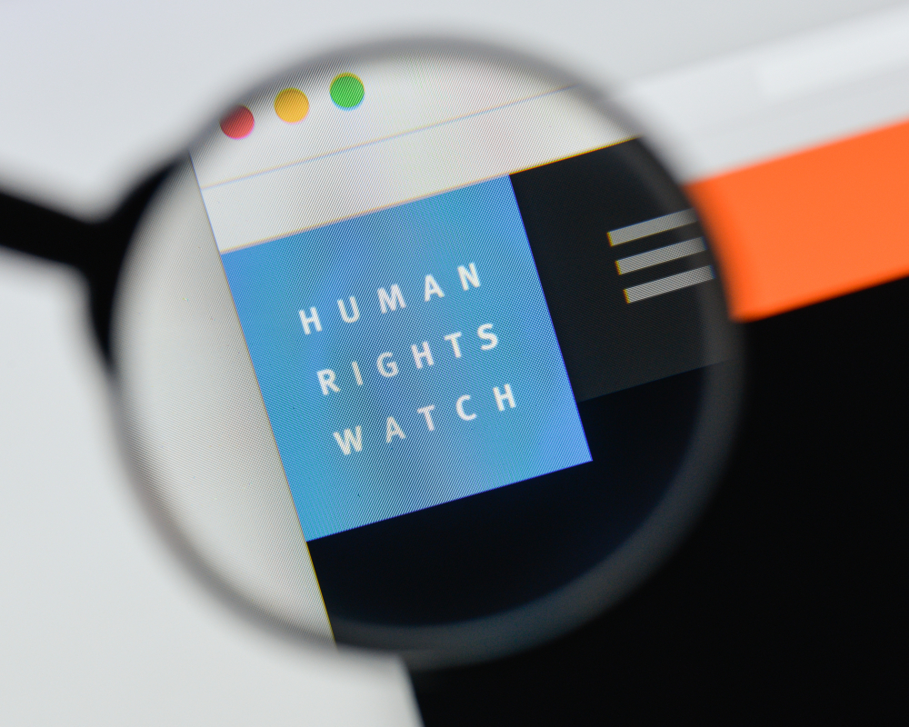 Milan,,Italy,-,August,20,,2018:,Human,Rights,Watch,Website
