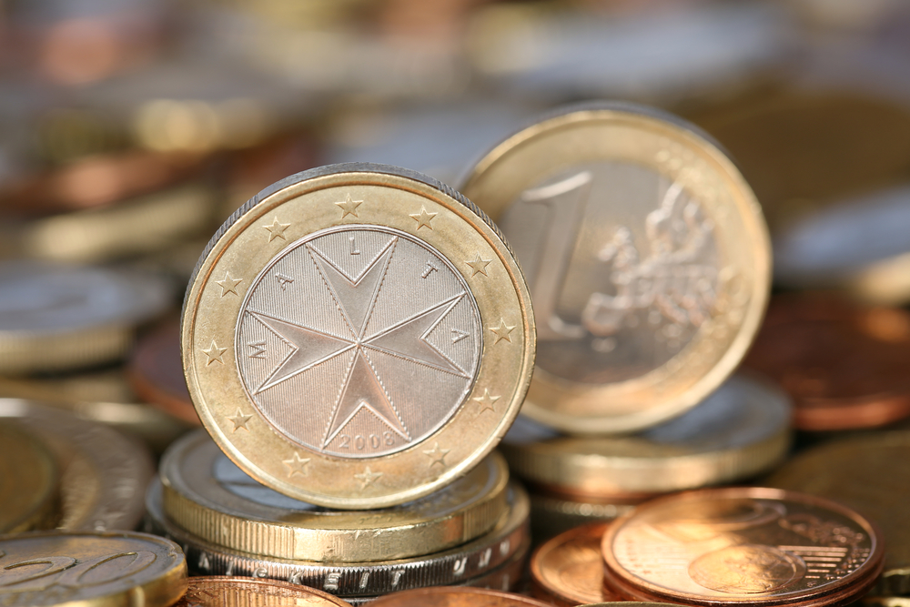 A,One,Euro,Coin,From,The,Eu,Member,Country,Malta