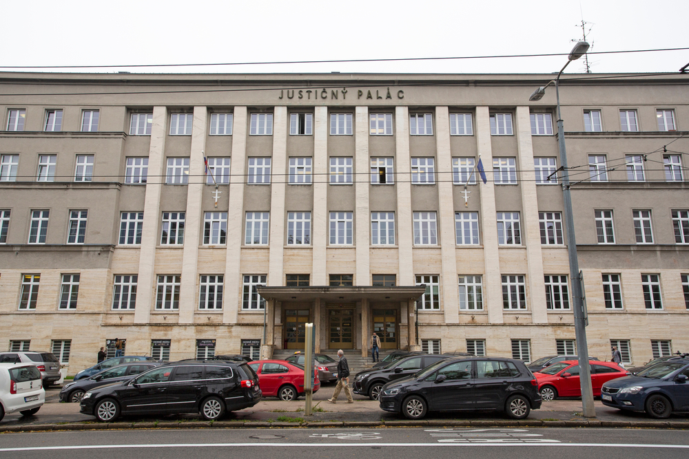Bratislava,,Slovakia,-,November,02,2020:,Judicial,Palace,With,Prison