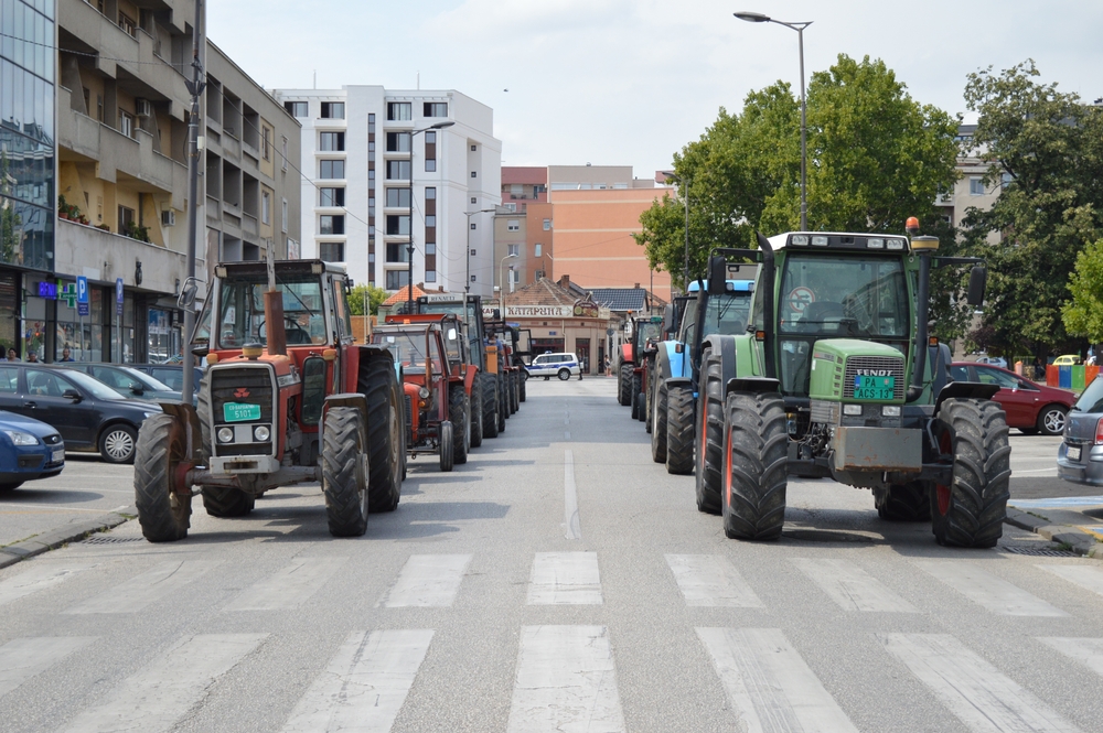 Kragujevac,,Serbia,,August,13,,2022.,Protest,By,Farmers,Who,Blocked