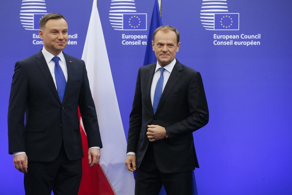 Polish President Andrzej Duda visits European council in Brussels