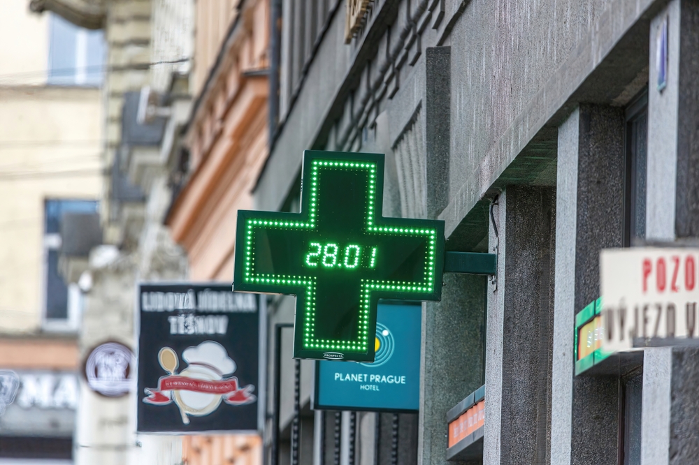 Prague,,Czechia,-,01,28th,2023:,Logo,Of,A,Pharmacy