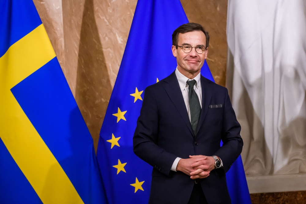 Riga,,Latvia.,19th,December,2022.,Ulf,Kristersson,(l),,Prime,Minister