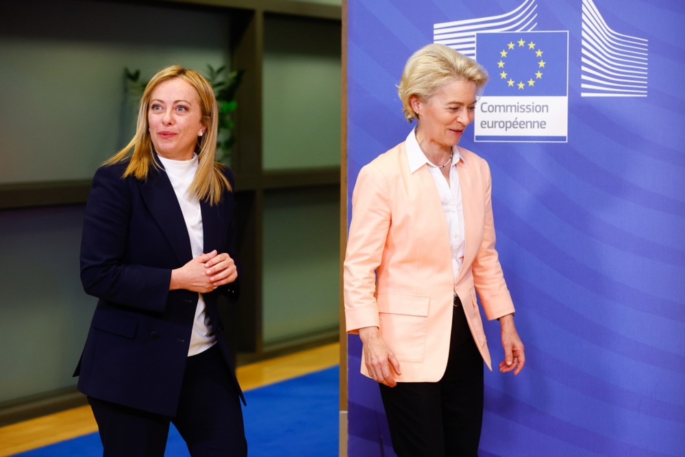 Italian Prime Minister Giorgia Meloni visits Brussels