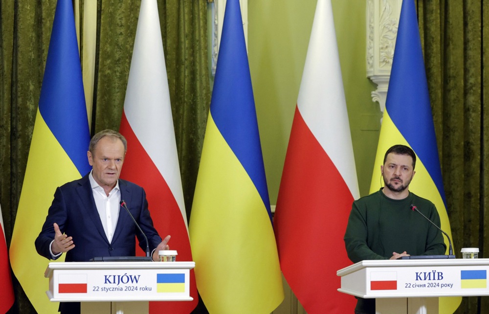 Polish Prime Minister Donald Tusk visits Ukraine