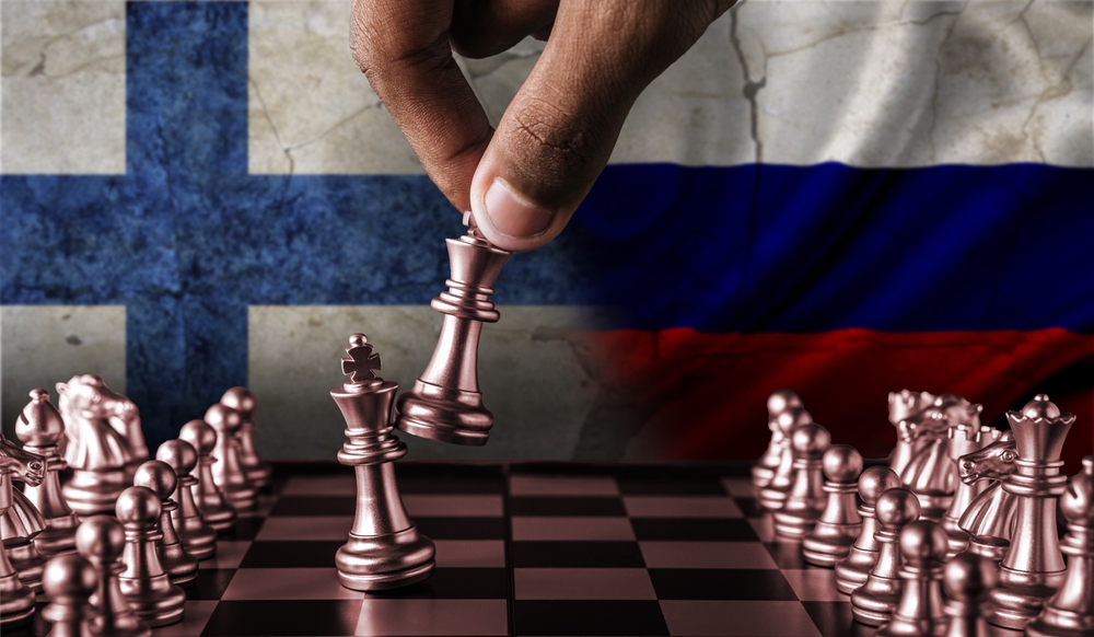 Russia,Vs,Finland,Flag,Concept,On,Chessboard.,Political,Tension,Between