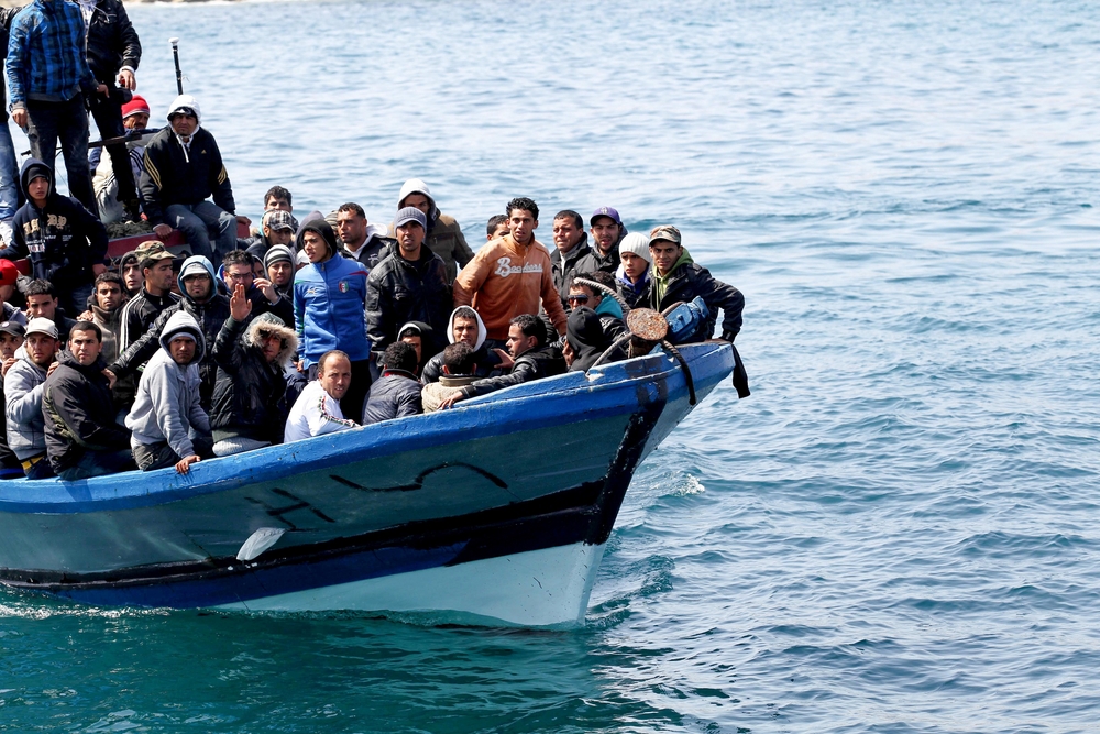 Lampedusa,Italy,March,27,,2011,Clandestine,Migrant,Boat,Landing,At