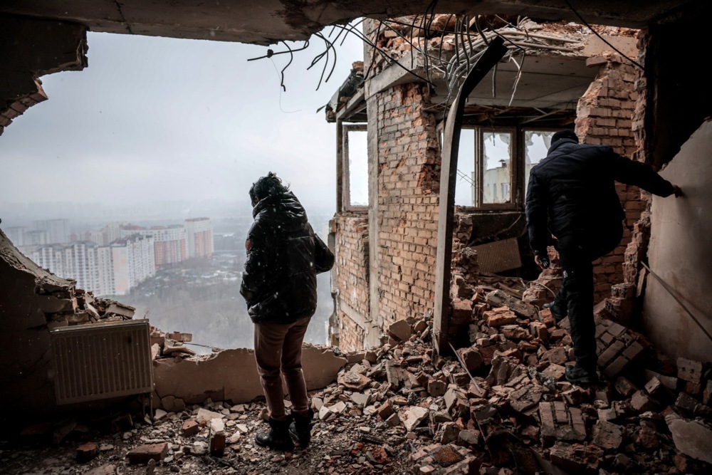 At least two injured in Russian drone attack on residential building in Kyiv