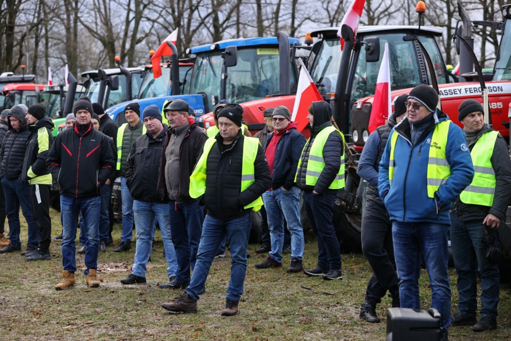 Framers in Poland protest against agricultural policy of the European Union