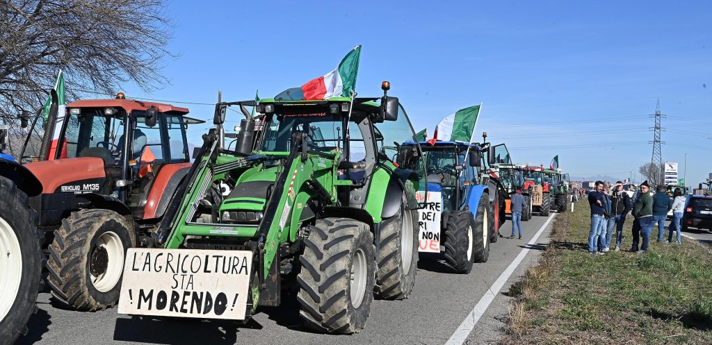Italian farmers protest in Turin