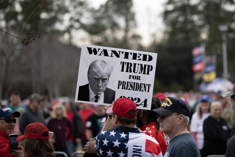 US candidate to Republican presidential primaries Donald Trump holds Get-Out-The-Vote Rally