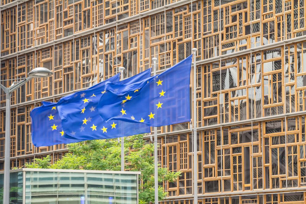 Brussels,,Belgium,-,July,7,,2019:,Europa,Building,With,Row