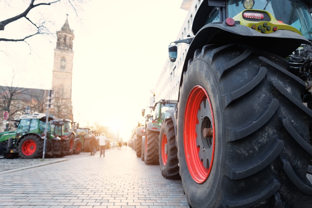 Farmers,Union,Protest,Strike,Against,Government,Policy,In,Germany,Europe.