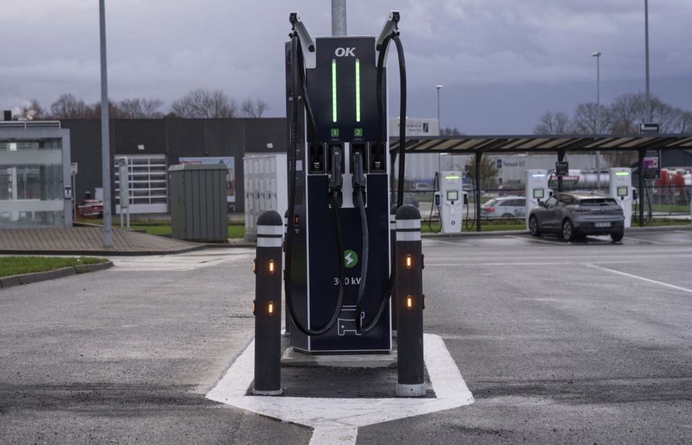 Electric charging station for heavy transport vehicles in Denmark