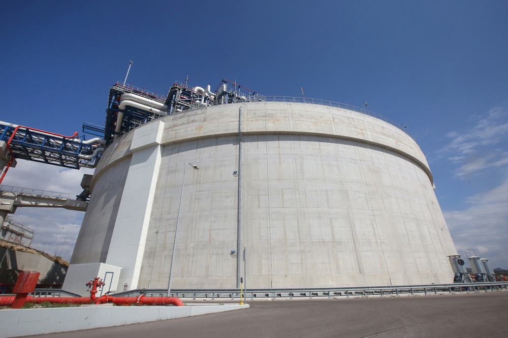 LNG Terminal on the islet of Revithoussa, Greece