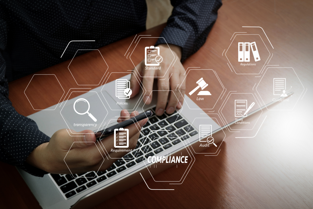 Compliance,Virtual,Diagram,For,Regulations,,Law,,Standards,,Requirements,And,Audit.business