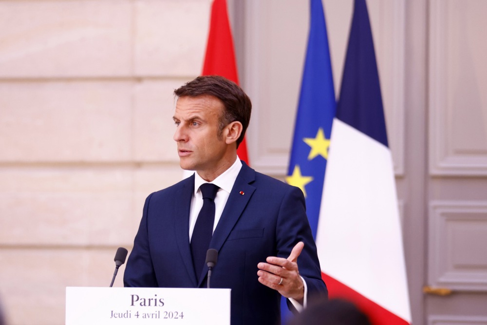 French President Macron receives Austrian Chancellor Nehammer in Paris