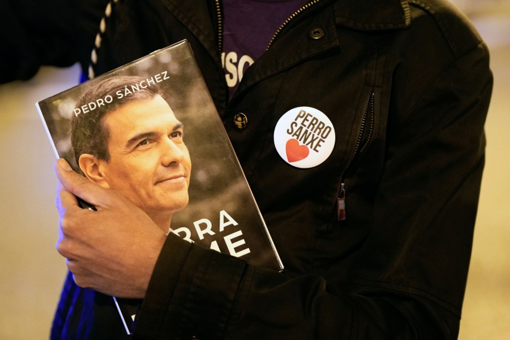 Gathering in support of Spain’s Prime Minister Pedro Sanchez in Madrid