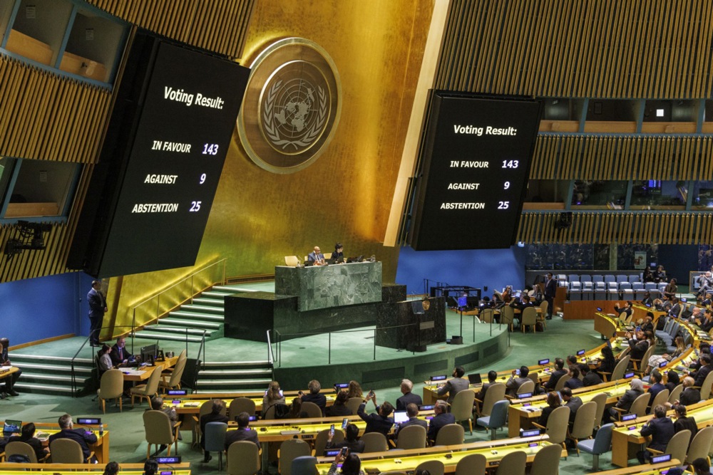 UN General Assembly passed Palestinian Membership Bid