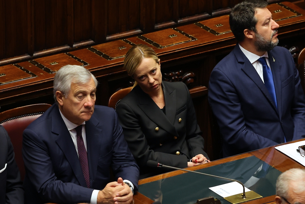Rome,,Italy,26.09.2023:,Premier,Giorgia,Meloni,,Italian,Minister,Piantedosi,tajani,,Matteo