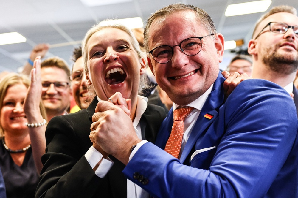 German far-right party AfD Europe election party in Berlin