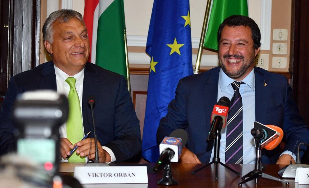 Meeting in Milan between Matteo Salvini and Viktor Orban